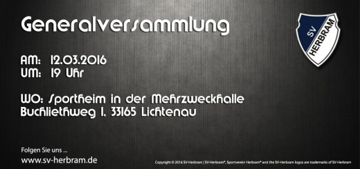 Generalversammlung 2016 Flyer